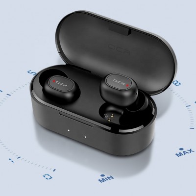 Popular Extra Bass TWS Noise Canceling Headphones QCY T2C Bluetooth Wireless In-Ear Headphones With Cover Carrying Box